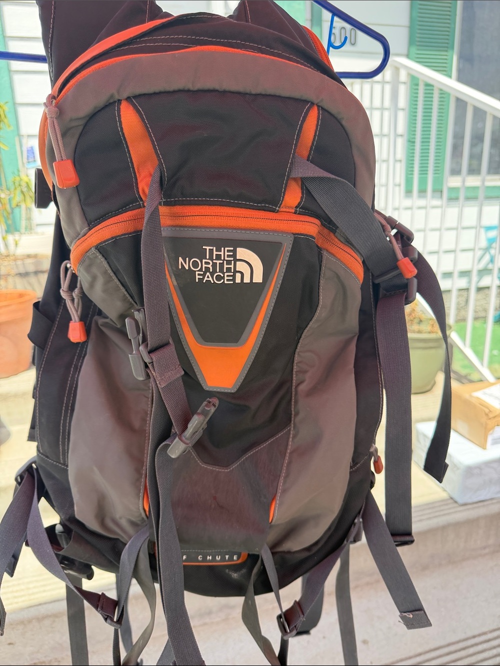 The North Face Black and Orange Outdoor Backpack
